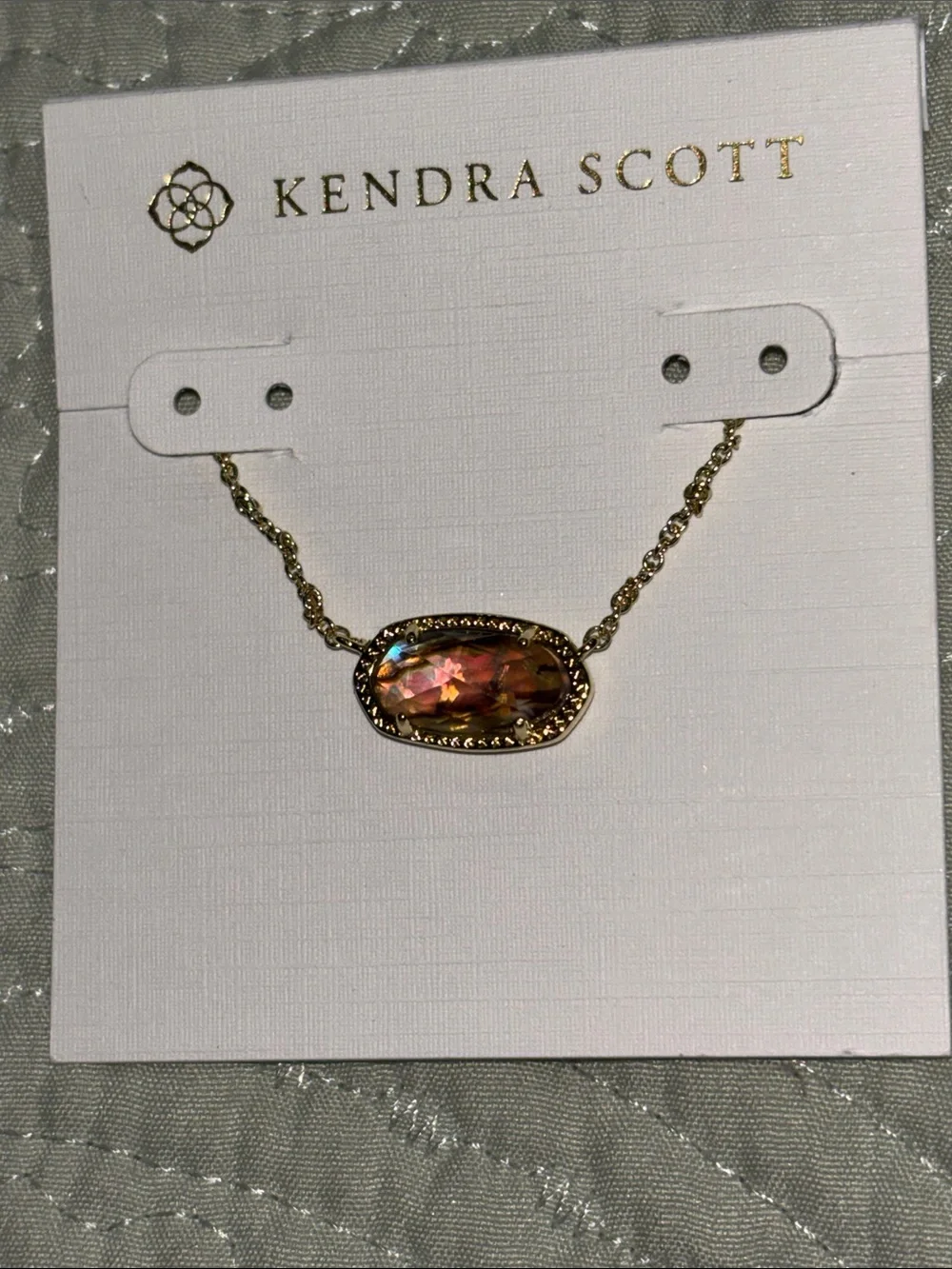 Kendra Scott Gold Abalone Elisa Necklace - Multicolor